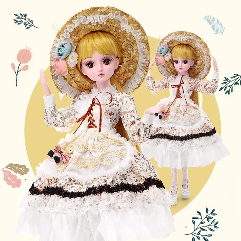 BJD 60 см Реалистичные модные куклы для девочек 1/3 полный набор шарнирная кукла с одеждой наряд обувь парик волосы макияж лучший подарок для девочек игрушка