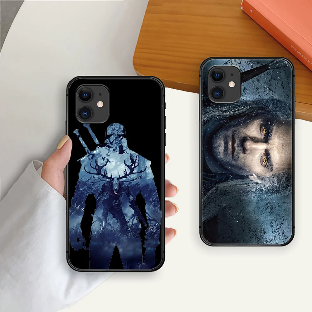 

ARPG Game Witchers Phone Case Cover For Iphone 5 6 7 8 11 12 5S 6S X Xr XS Se Plus Pro Max Mini 2020 Black 3D Silicone Black