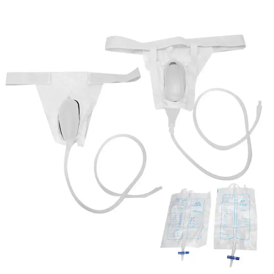 Male/Female Urine Collection Bag Reusable Silicone Urinal With 2pcs Drainage Pipe for Women Men Elderly Bedridden Patients | Красота и