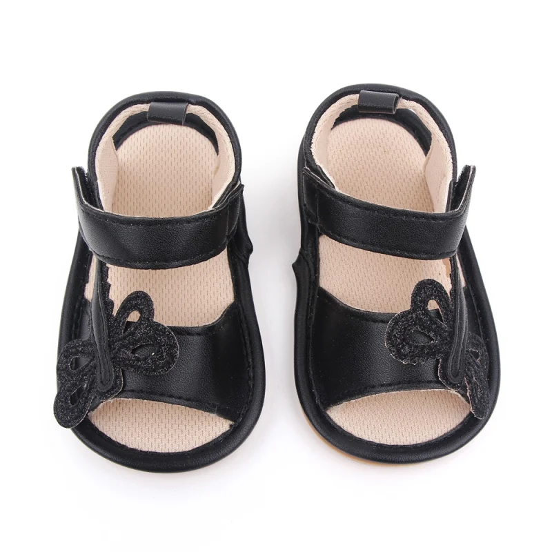 

NewbornBaby Sandals Infant Baby Girl PU leather Non-SlipSandals Bowknot Rubber Sole Non-Slip Walkers Shoes Toddle First Walker