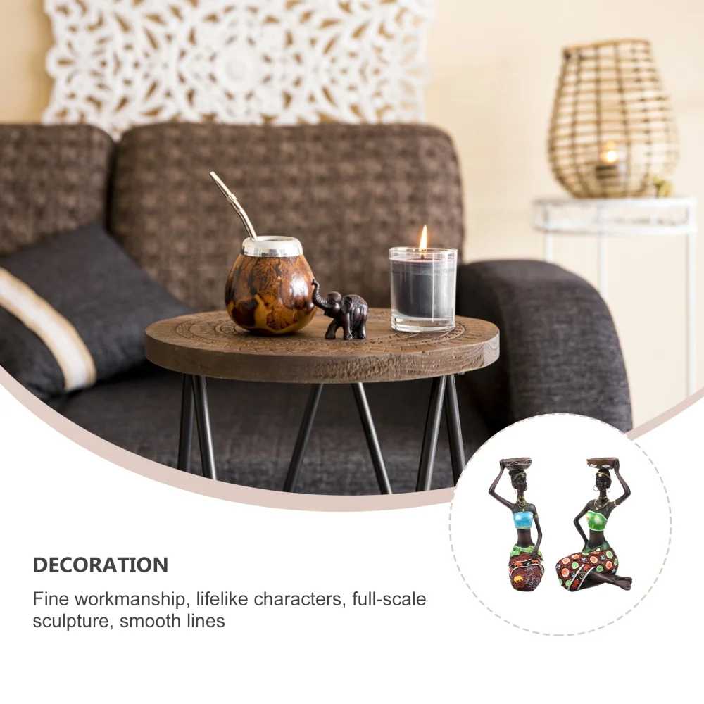 

2pcs Fashion Decorative Candlestick Unique Candlelit Ornament Candle Holder