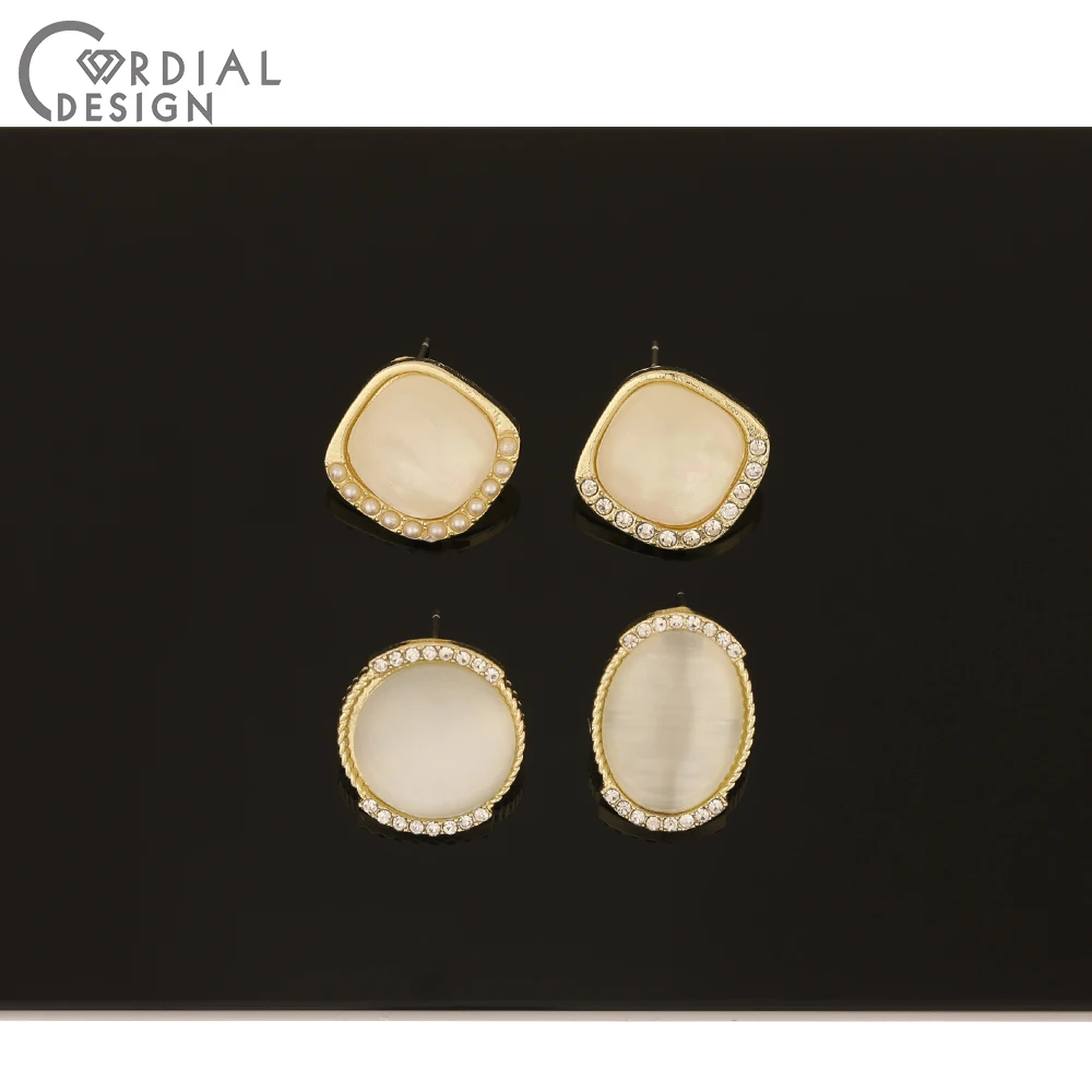 

Cordial Design 50Pcs Jewelry Accessories/Cat Eye Effect/DIY Making/Rhinestone Earrings Stud/Earrings Findings & Components