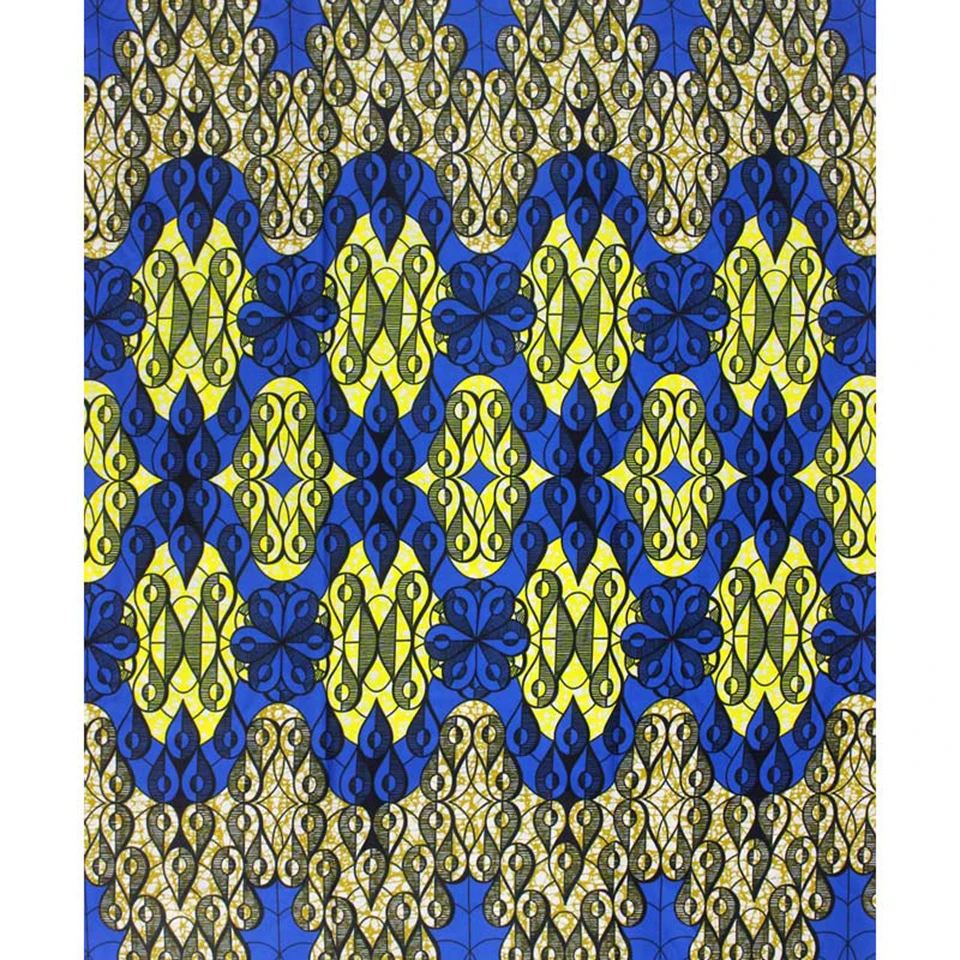 

Latest African Fabric Ankara Wax Textile/Kitenge/Pagnes for African dress 100% Cotton 6 yards YBGSW-160