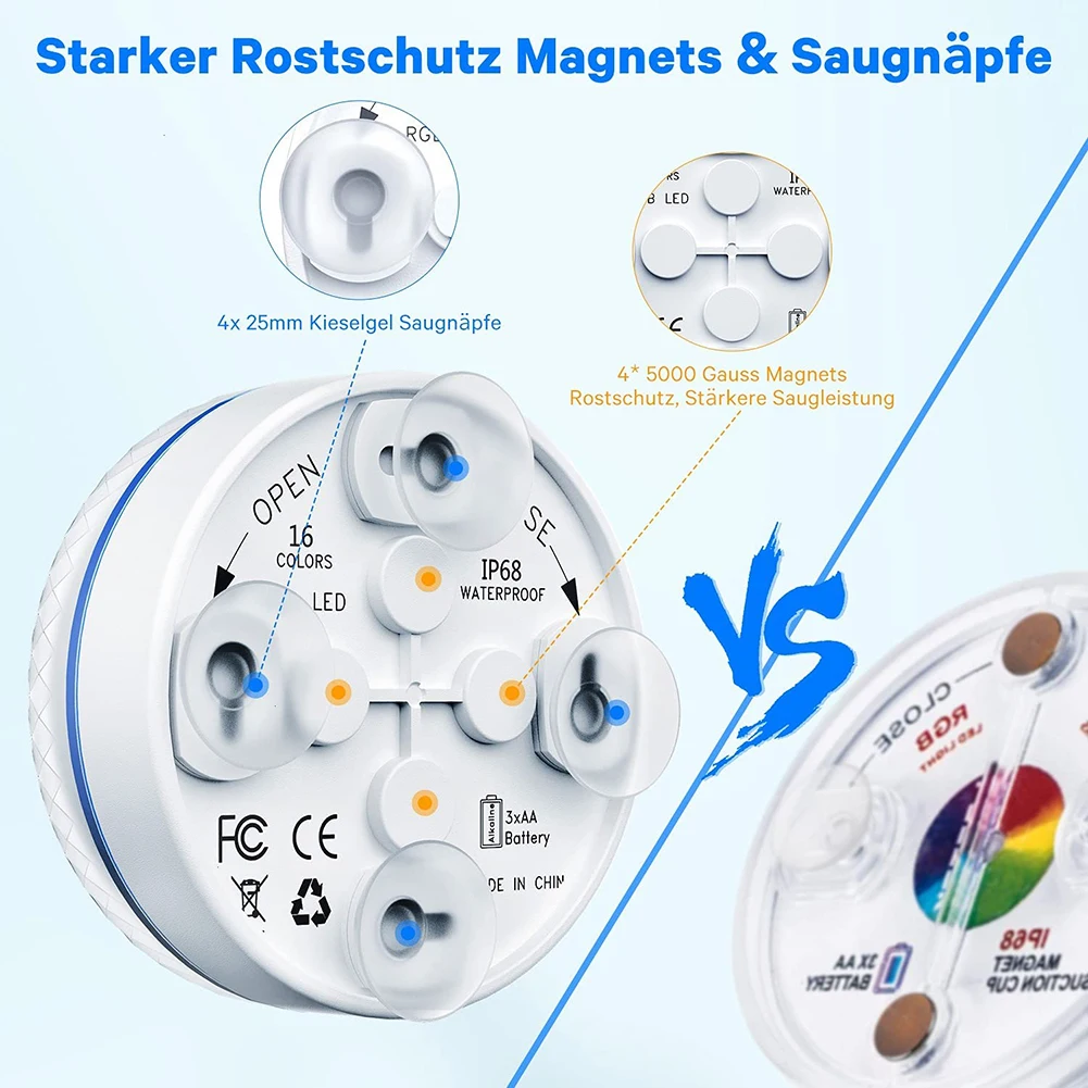 

Pool Floating Light 13LED Waterproof Underwater Lamp Remote Control Colorful Night Light for Pool Fountain Aquarium Decorations