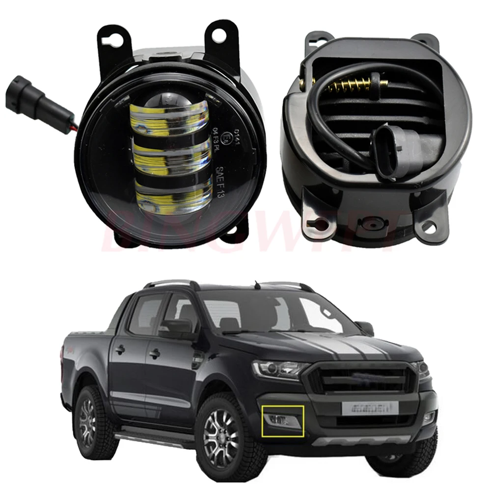 1 пара светодиодный ных противотуманных фар на передний бампер для Ford Ranger 2005 2015