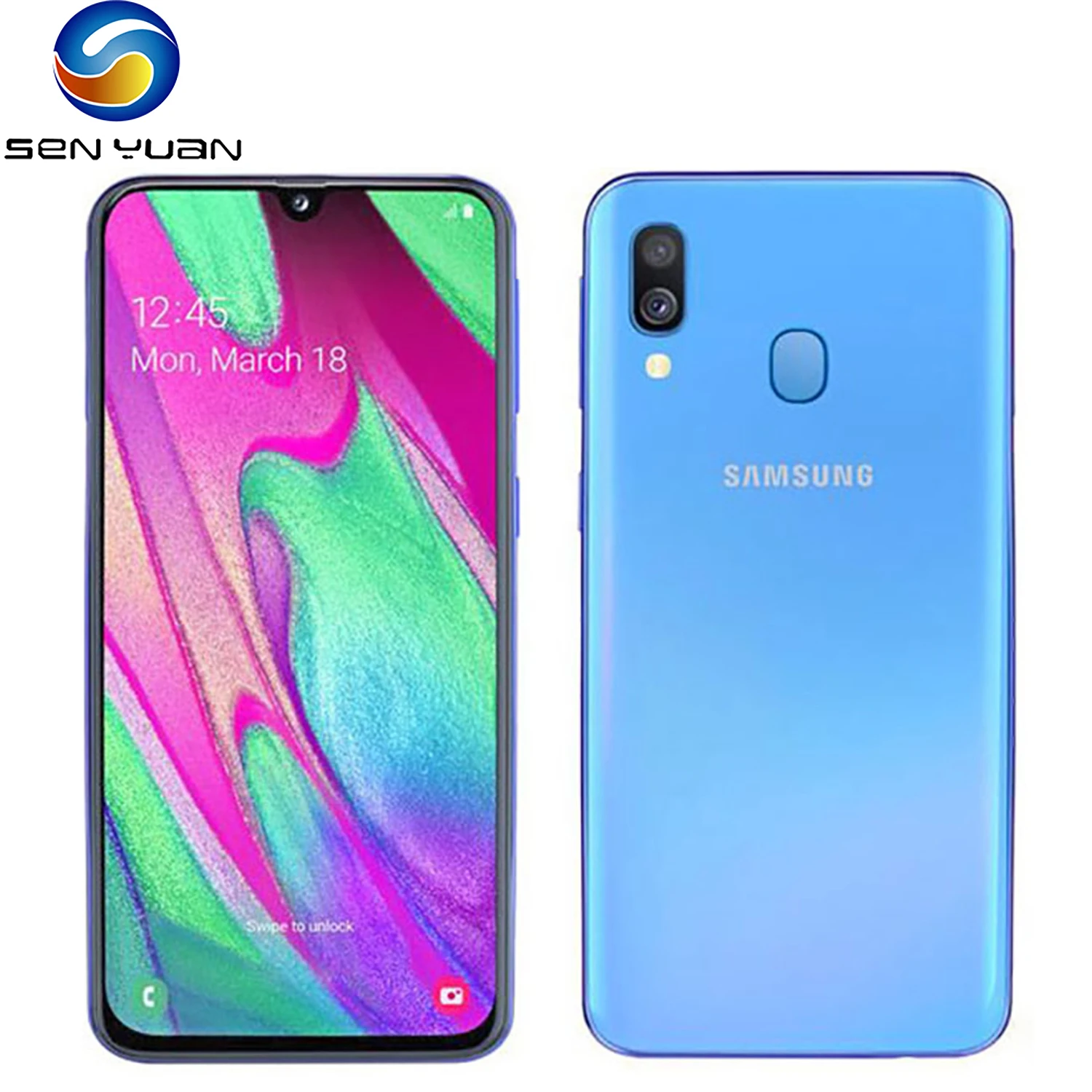 Разблокированный оригинальный смартфон Samsung Galaxy A40 4G LTE телефон с двумя SIM картами