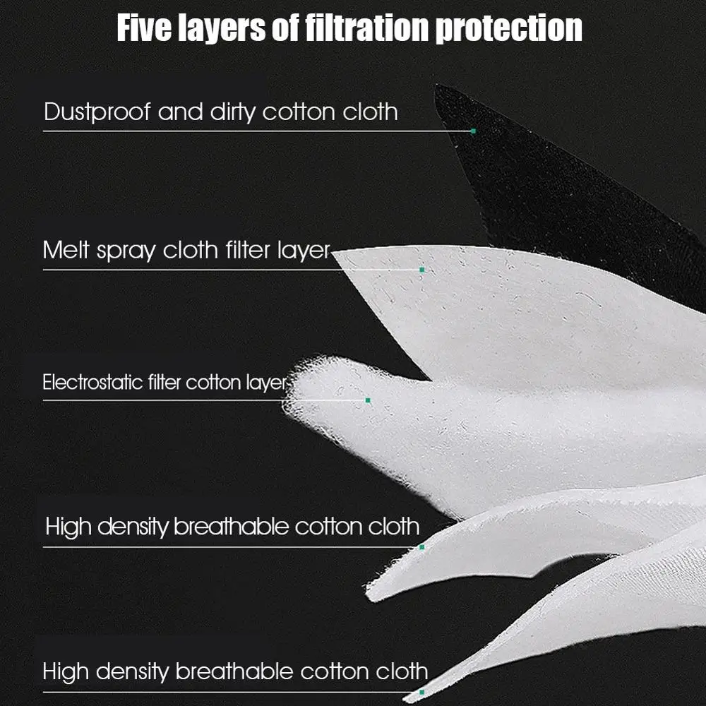 Противотуманные маски для рта с клапаном защитная Пылезащитная маска против