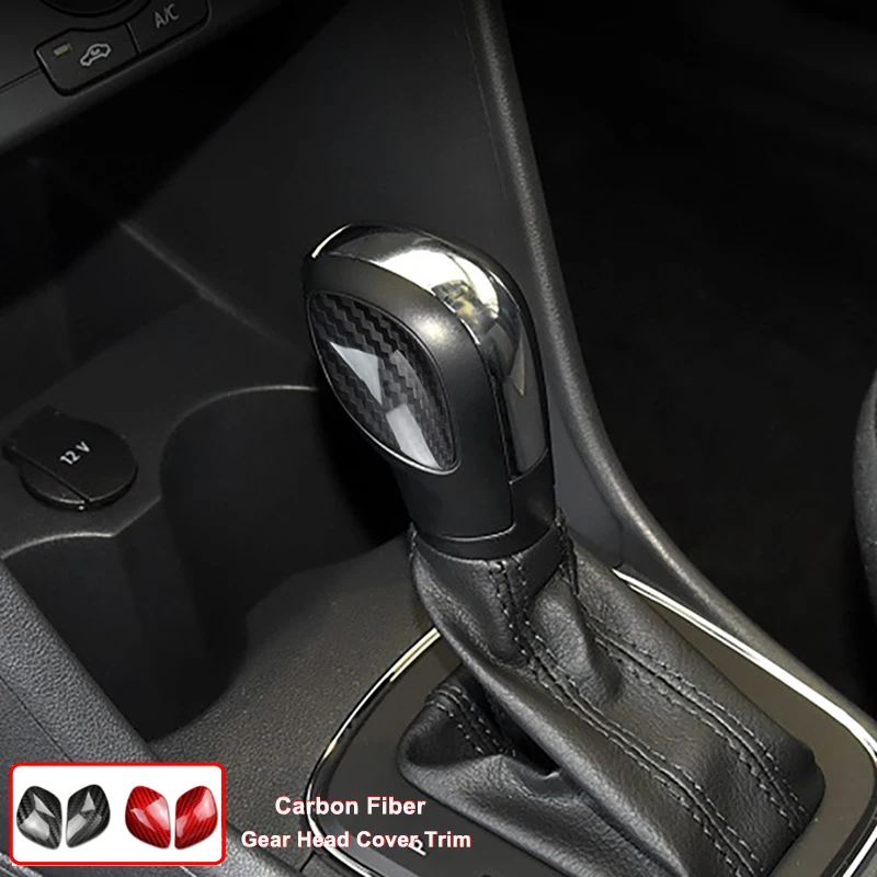 

Carbon Fiber For Volkswagen Jetta Polo Golf CC Sharan Sagitar Beetle Touareg Tiguan Car Gear Shift Knob Cover Sticker Car Decor