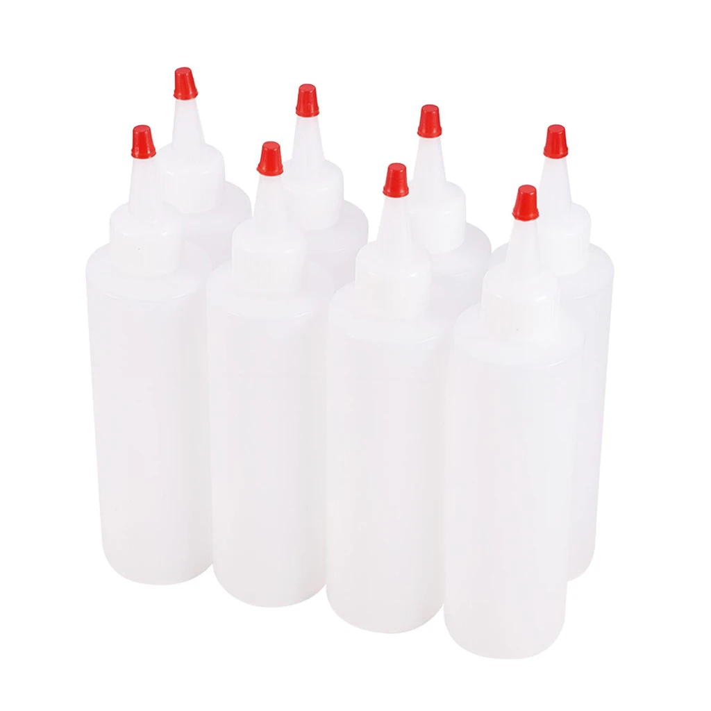 8 шт. пустая пластиковая бутылка с верхним наконечником аппликатора для краски