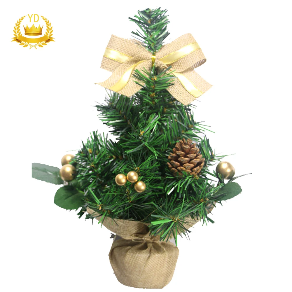 

Горячая Мини искусственная Рождественская елка с лентой Pinecone