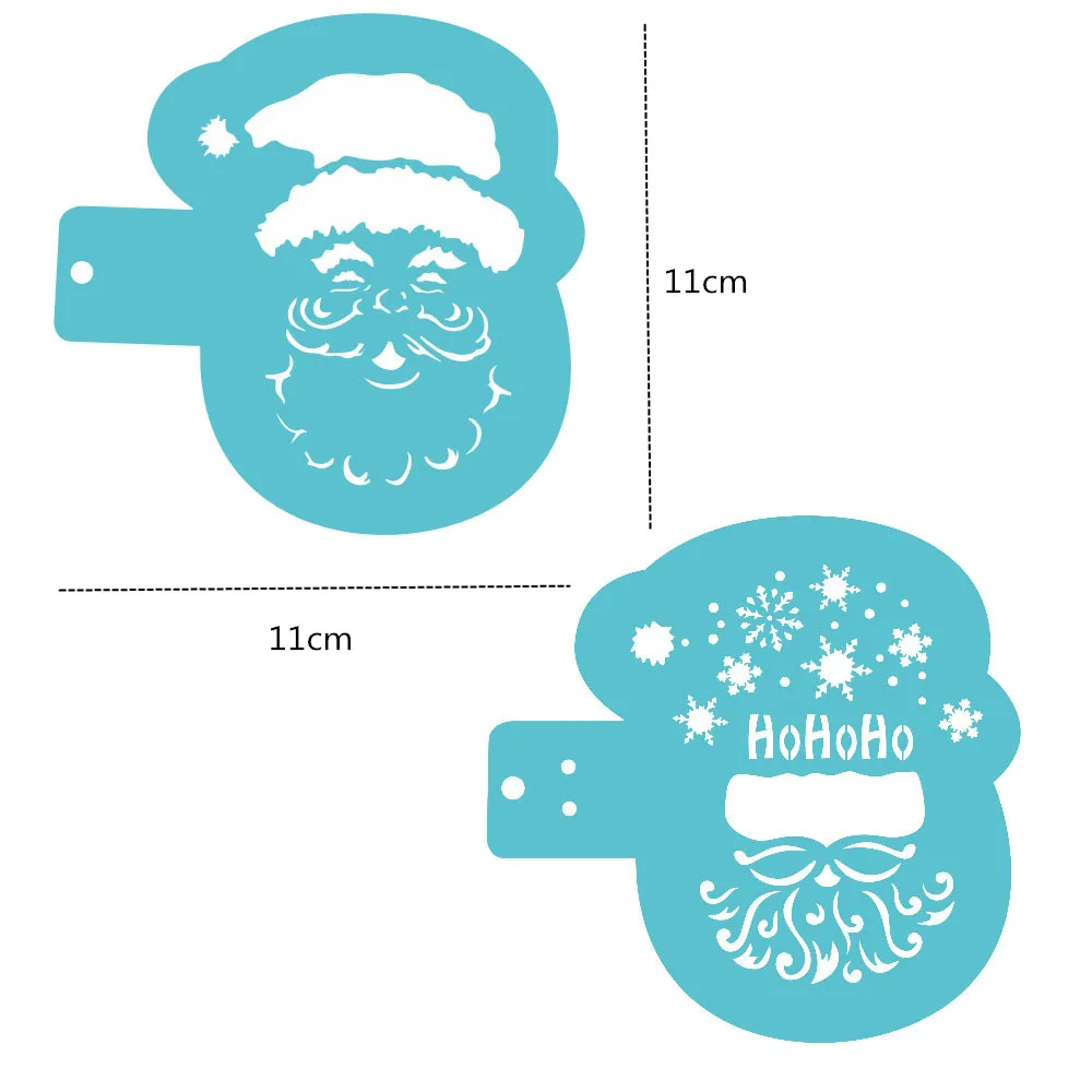 Santa Claus DIY Розовый трафарет для выпечки печенья штамп торт инструмент кофе пены спрей шаблон трафареты украшения кофе печать плесень бариста инструменты - Цвет: Santa Claus