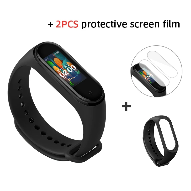 Band 4 add black Глобальная версия, Xiaomi Mi band 4 Смарт часы, фитнес браслет, трекер сердечного ритма, цветной дисплей, мгновенное сообщение, 135 мА/ч умные часы,xiomi - Color: Band 4 add black