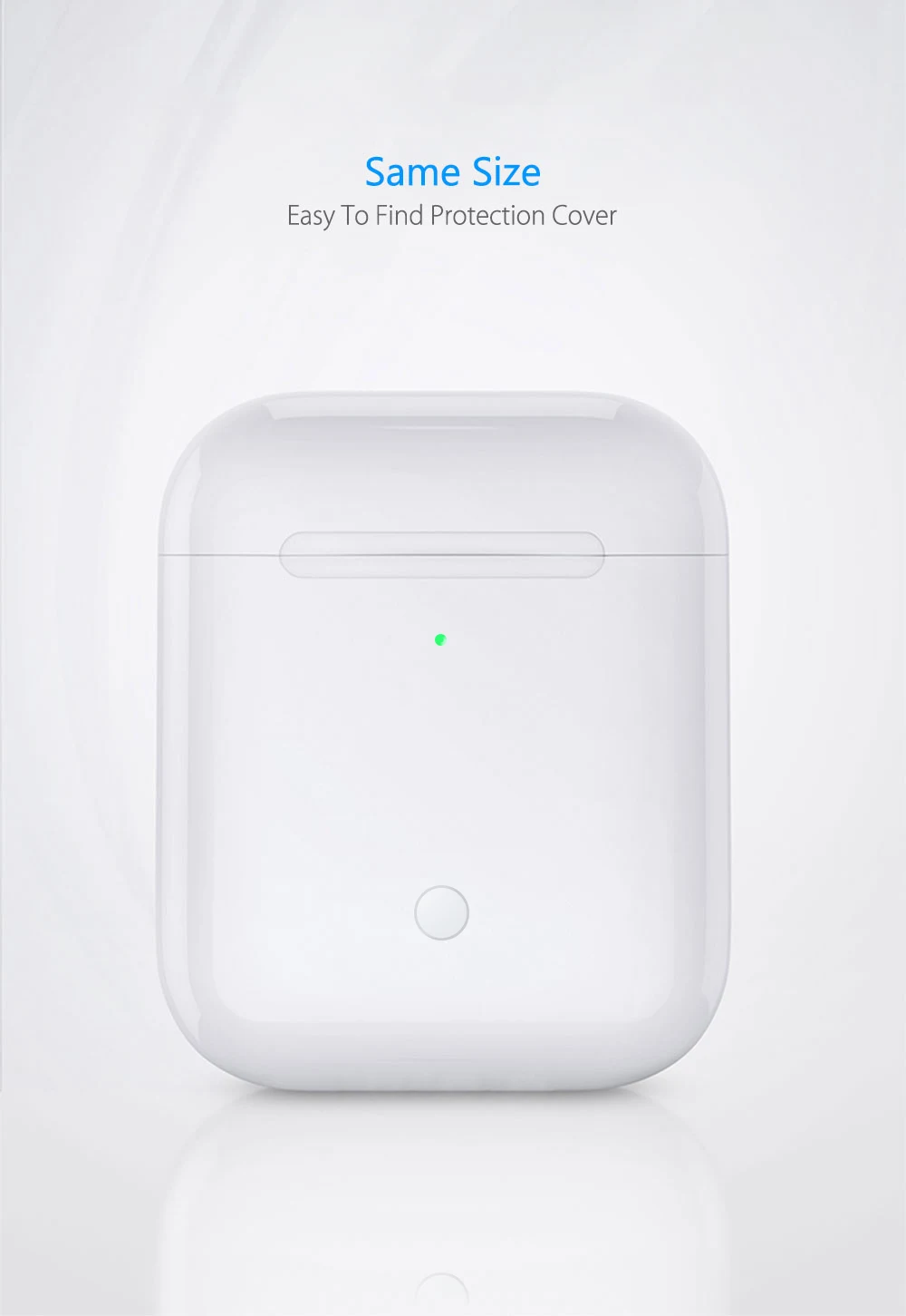Qi беспроводной зарядный чехол, сменный для Airpods 450 мАч, Bluetooth зарядка с сопряжением, всплывающее окно для Airpods Pod Pods 1 2