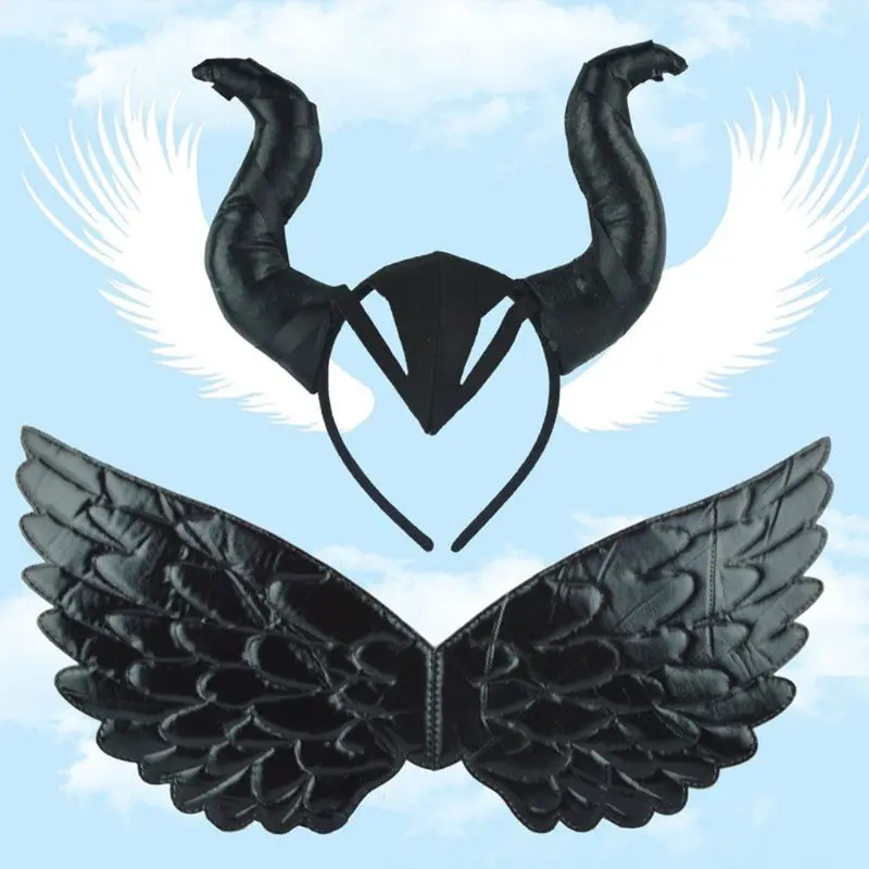 Хэллоуин косплей малефисент ведьмы рога шляпа Головной убор маска головной шлем