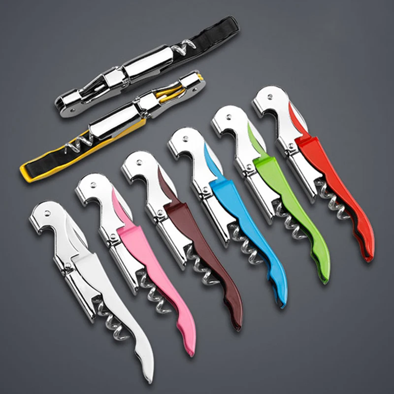 

Waiters Corkscrew Professional Wine Opener Stainless Steel Corkscrew with Bottle Opener and Foil Cutter Wine Accessories