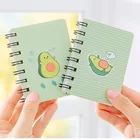 Мультяшный милый блокнот авокадо А7, милая школьная мини-записная книжка, маленький карманный блокнот для студентов, Офисные Канцтовары