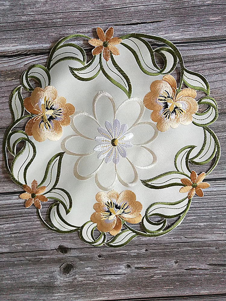 Кружевная кружевная подставка для кружки чайной кастрюли супер цветы коврик с