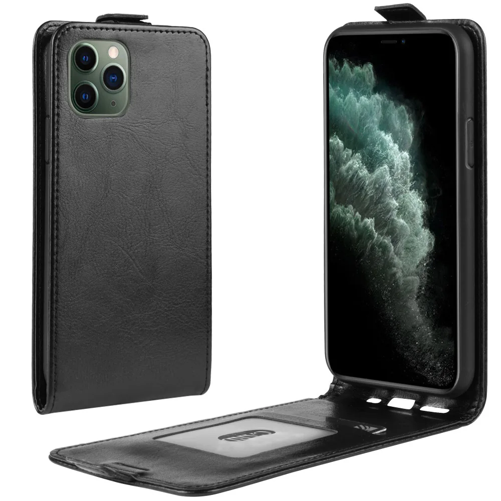 Кожаный чехол книжка с вертикальным открытием для iPhone XR XS MAX X 8 7 Plus отделениями