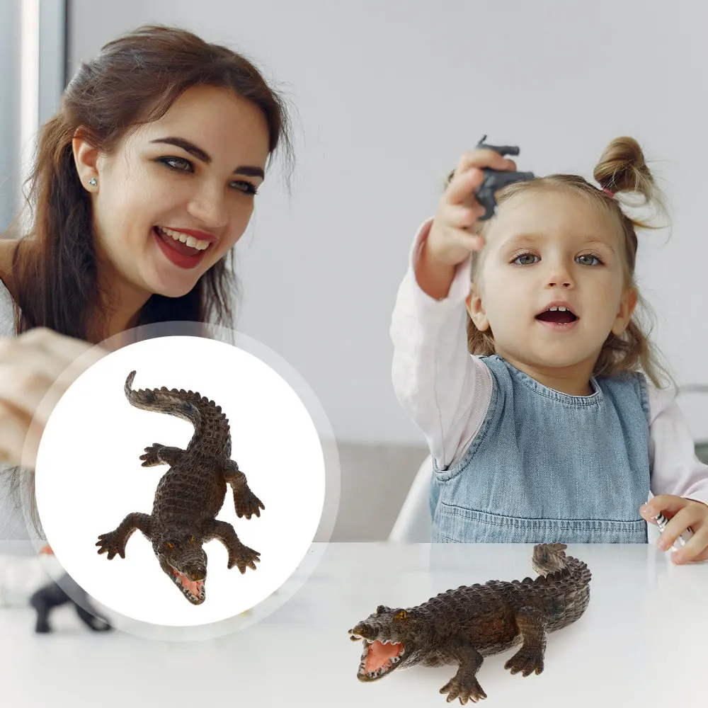 

1pc Simulation Crocodile Alligator Model Desktop Adornment for Home Shop