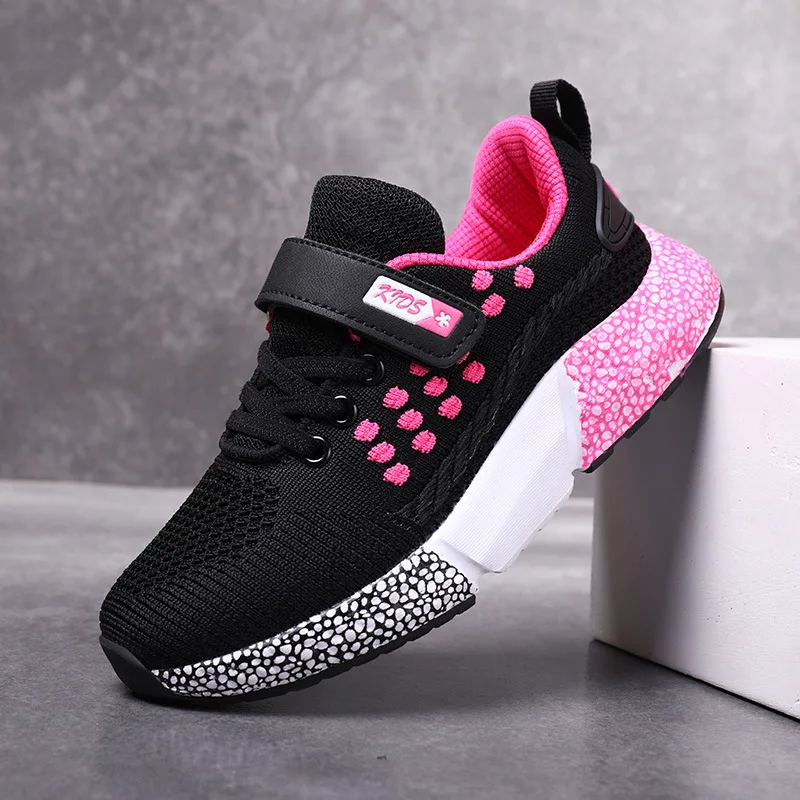 Детские кроссовки для девочек сетчатые Нескользящие спортивная обувь прогулок