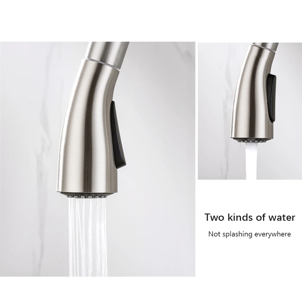 Выдвижной кухонный кран латунный распылитель хромированные кухонные краны