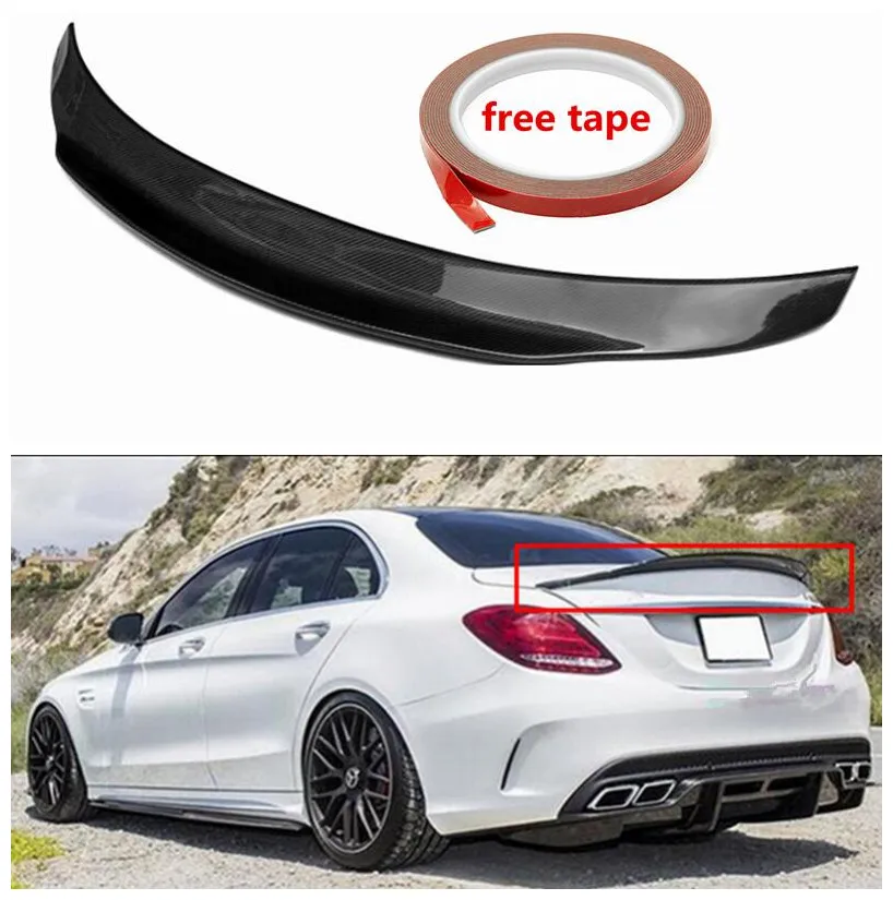 Высокое качество углеродного волокна задний багажник спойлер крыло подходит для