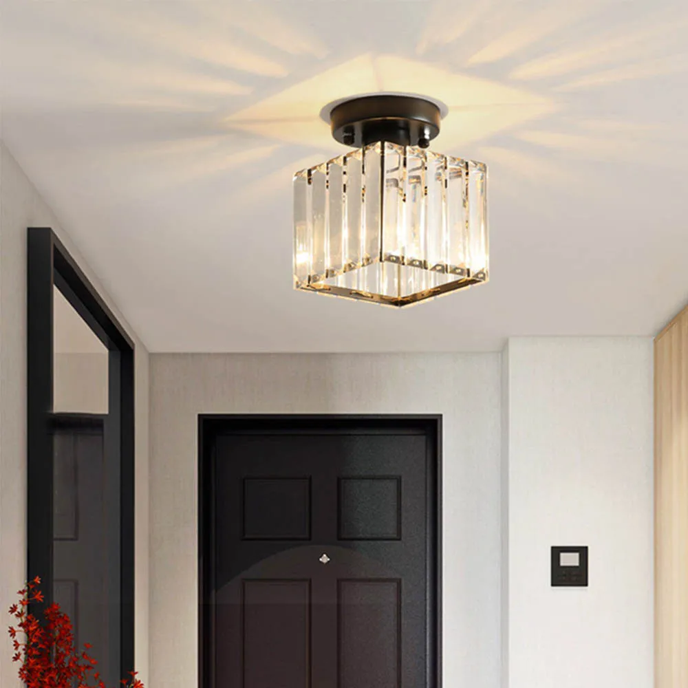 Хрустальная потолочная лампа E27 современный элегантный декоративный светильник