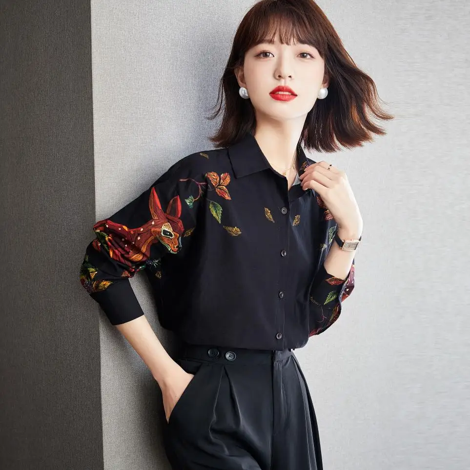 

Женская блузка с длинным рукавом, в Корейском стиле