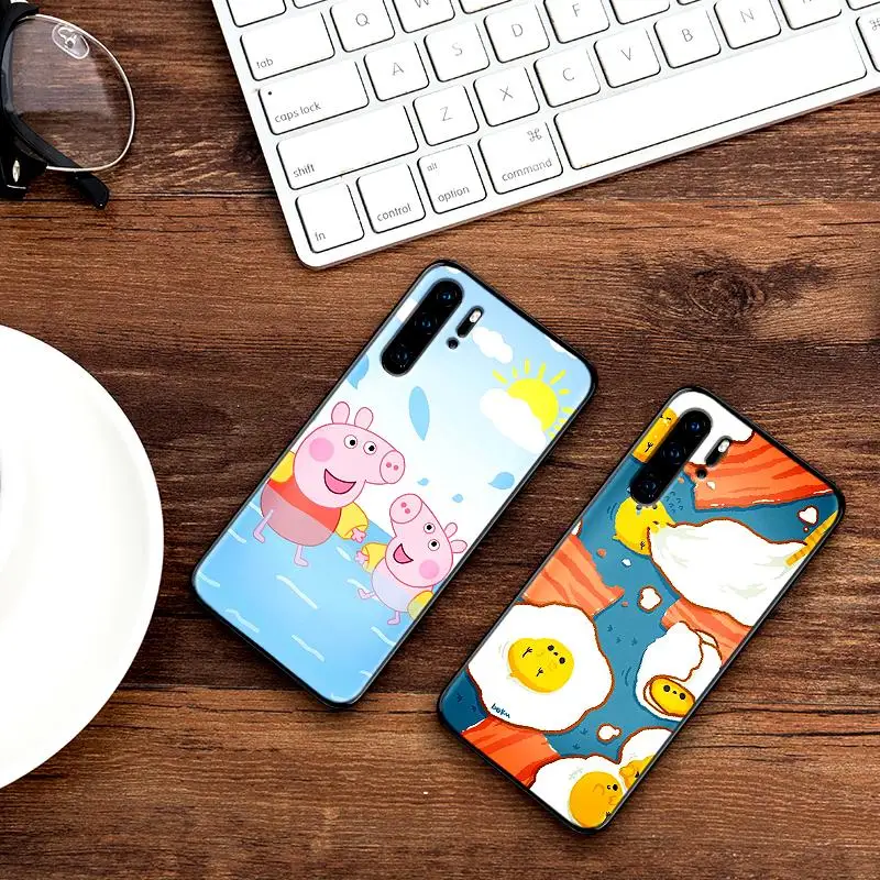 Милый мультфильм Свинья мягкий силиконовый телефон чехол для huawei P10 P20 2019 P8 P9 Mini P30