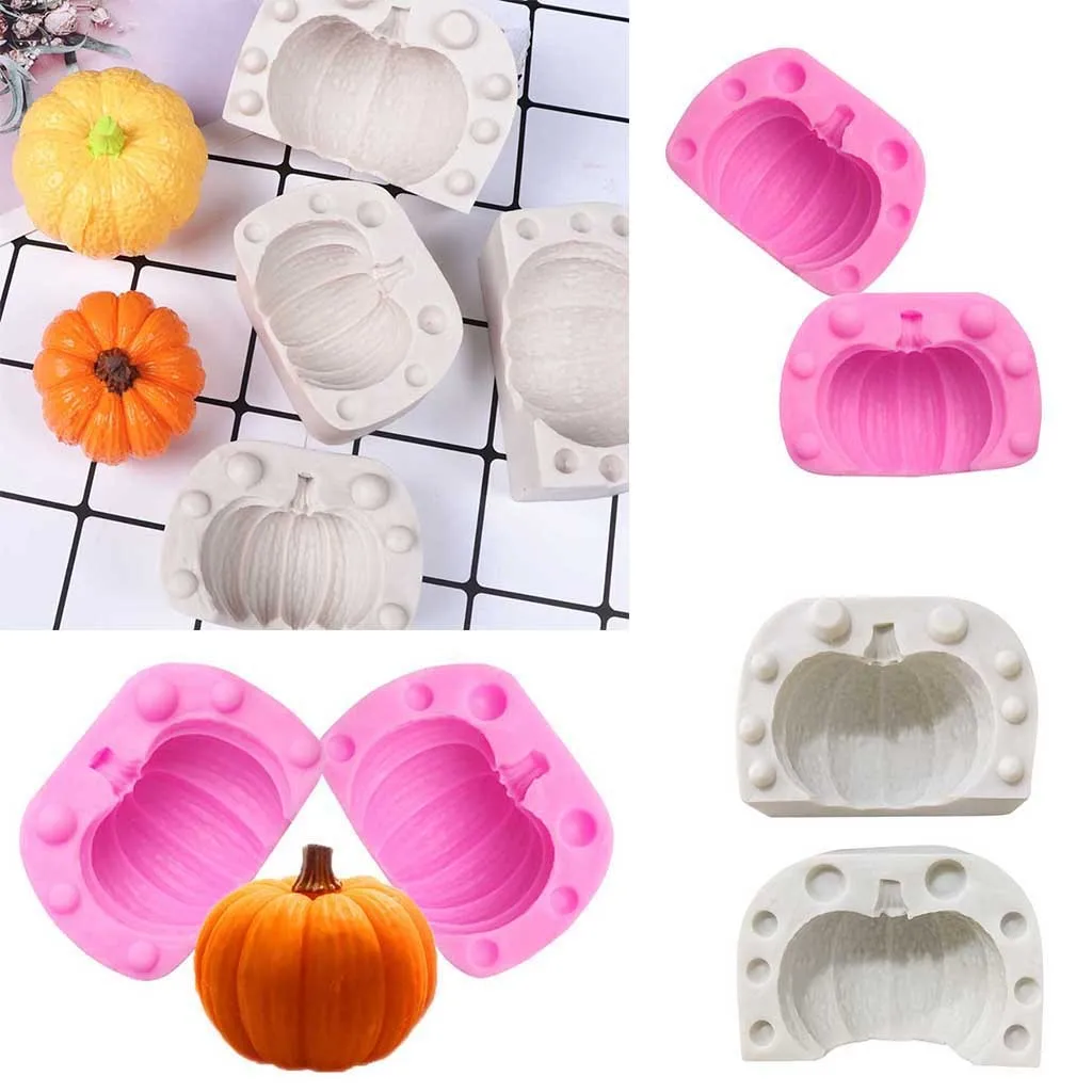 3D Тыква силиконовые формы Мини тыквы пресс форм для выпечки вечерние Декор Еда