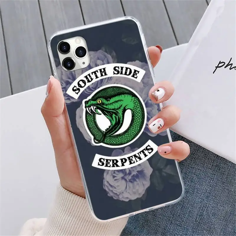 

American TV Riverdale Southside Serpents Phone Case For iphone 12 5 5s 5c se 6 6s 7 8 plus x xs xr 11 pro max mini