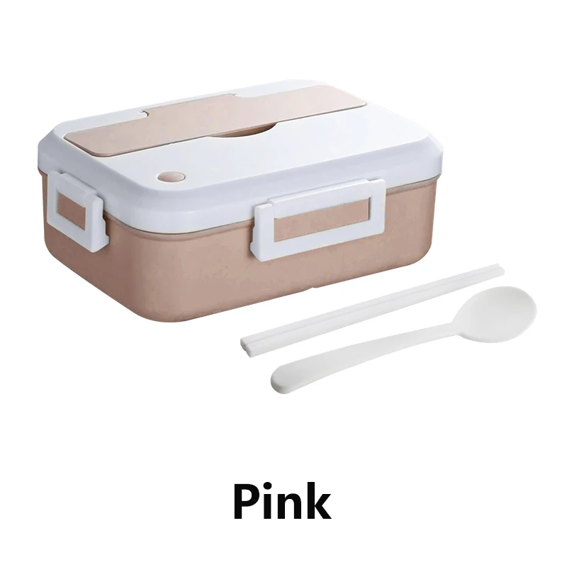 Pink BPA Бесплатный Ланч-бокс экологичный пищевой полипропиленовый материал портативная коробка для бенто Microwaveble контейнер для хранения еды для детей - Цвет: Pink