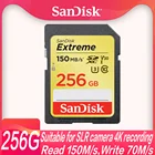 Карта памяти SanDisk Extreme SD Card UHD 256 ГБ 128 Гб 64 Гб SDXC C10 U3 V30 до 150 мс 32 Гб 16 Гб SDHC для 4K 1080p 3D Full HD камеры