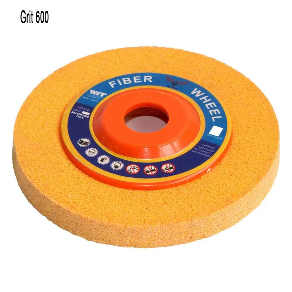 Yellow grit600 " полировальный круг из нейлонового волокна, нетканый абразивный диск 100*16 шлифовальный, полировальный диск для металлической керамики, мрамора, дерева, ремесла - Цвет: Yellow grit600