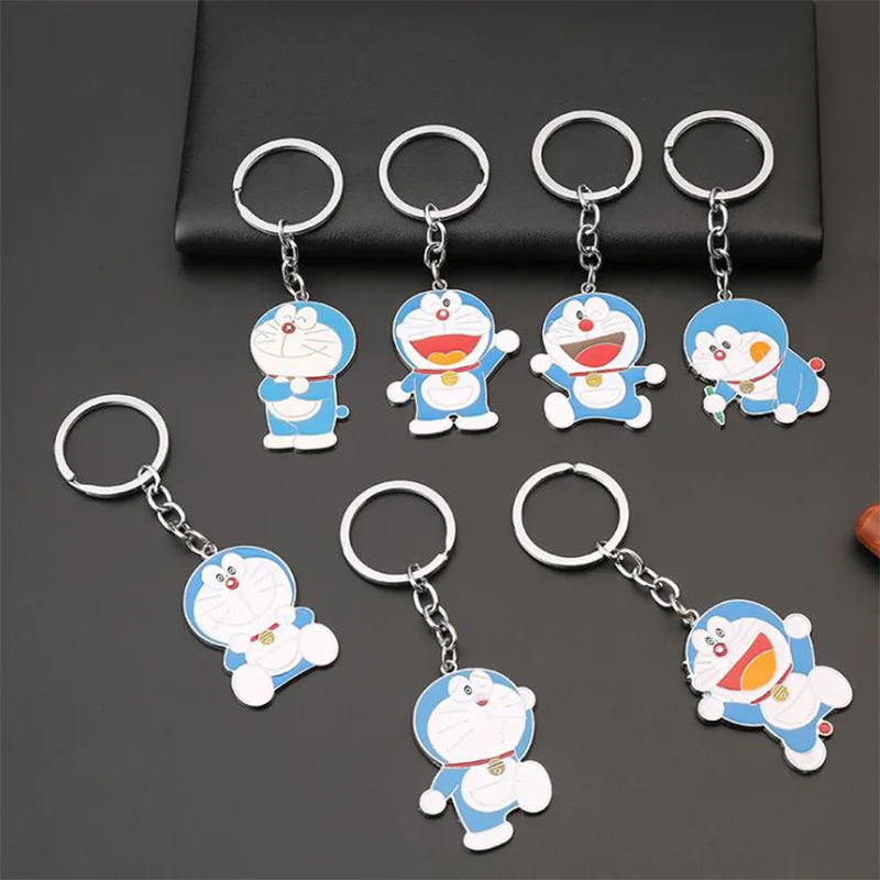 

High Quality Novelty Cute Doraemon Anime Key Ring Key Chain Trinket Live Animal Keychains Bag Chain Accessories Jewelry Gift