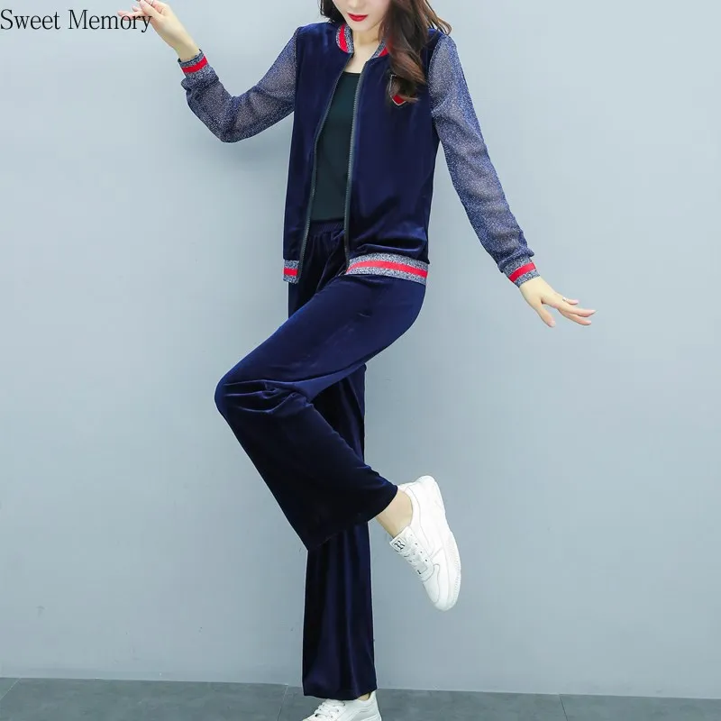 

2021 Sweet Memory Women Autumn Velvet Tracksuit Plus Size Hoodies Cardigan +pants Suits Women Colthes Two-piece Sets