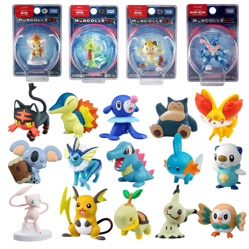 Фигурки героев аниме TAKARA TOMY фигурки Flareon Bulbasaur Pikachu Mewtwo Raichu Mew куклы детские