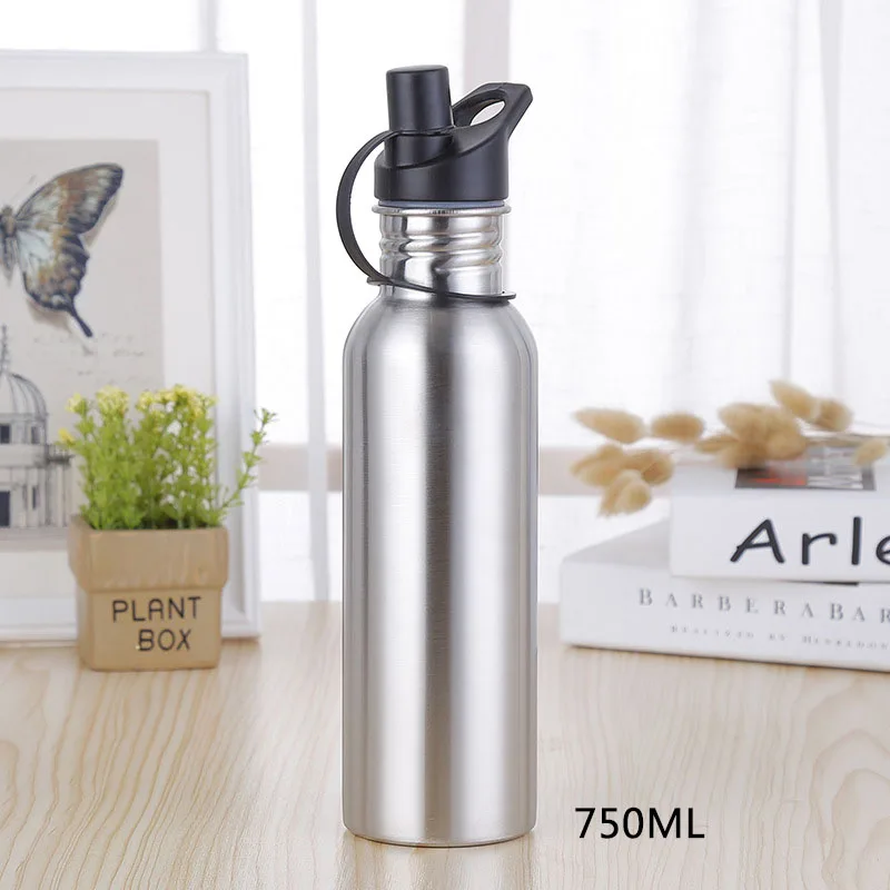 style 1 750ml 350/500/750 мл Нержавеющая сталь бутылка для воды Кола Спортивная бутылка для питья гидро фляга bidon gourde Пеший туризм для верховой езды термос-бутылка - Цвет: style 1 750ml