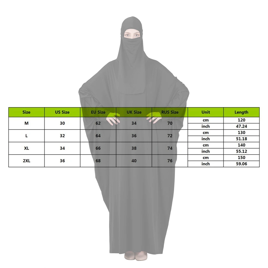 

Muslim Women Full Cover Hooded Abaya Long Maxi Dress Islam Prayer Robe Kaftan Jilbab Arabic Ramadan Solid Color