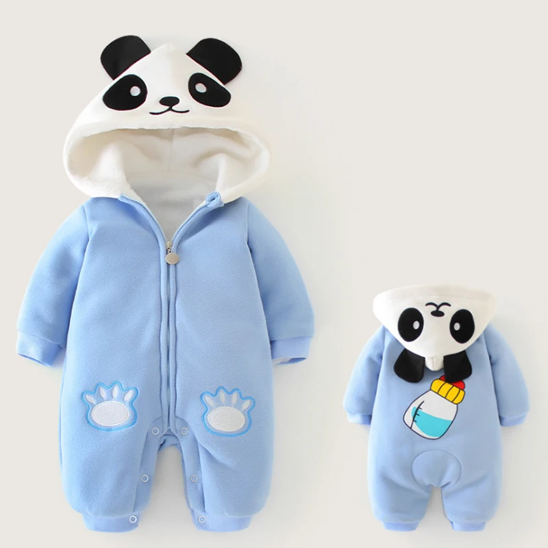 Зимние комбинезоны IYEAL для маленьких девочек и мальчиков милый кролик с