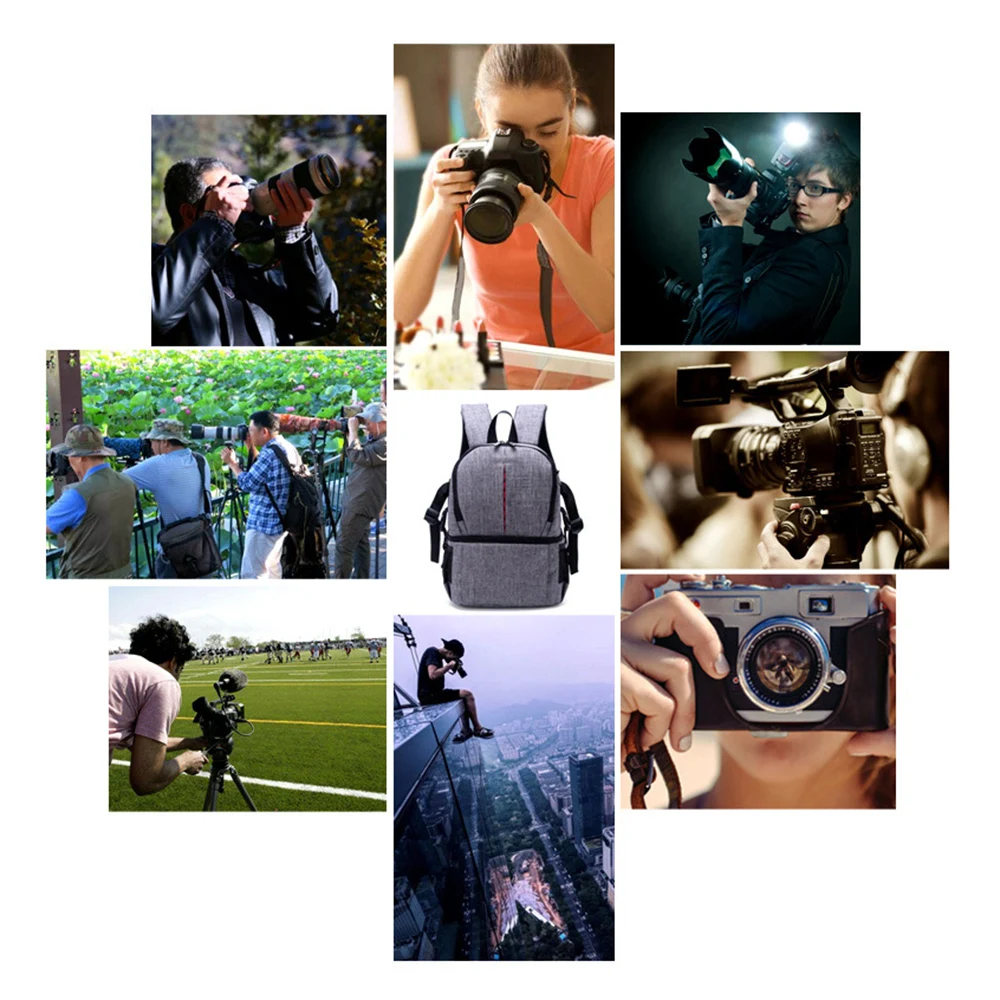 Portable large Capacity Multi-Function Outdoor Waterproof Wear-Resistant Backpack Oxford Cloth Fashion Digital Camera | Электроника