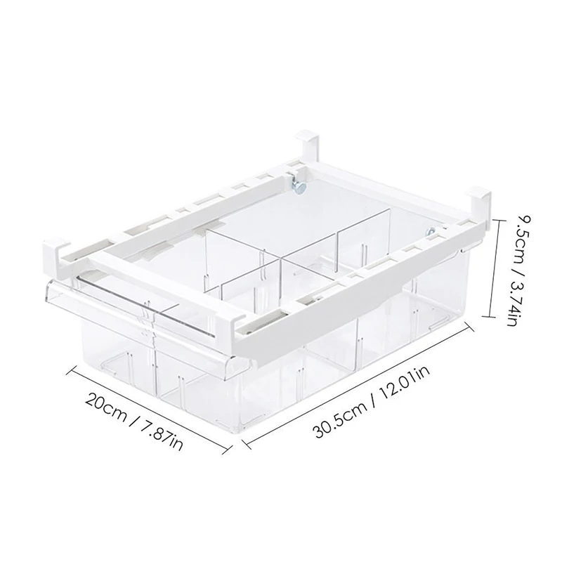 

Refrigerator Drawer 1/4/8 Compartment Refrigerator Drawer Organizer Transparent Fridge Storage Bin Containers For Pantry Freezer