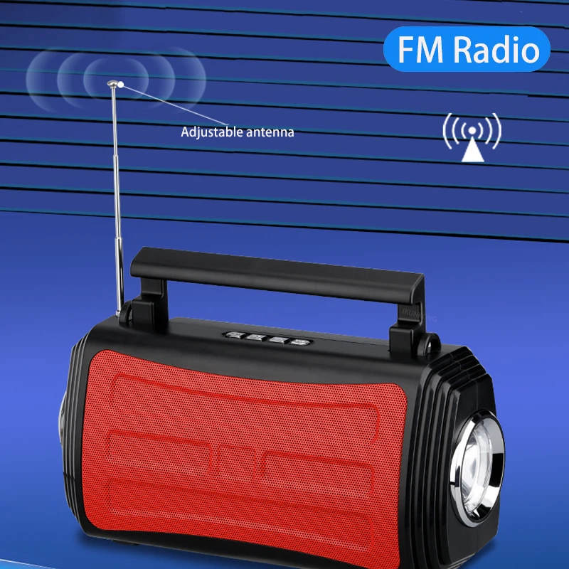 

Solar Bluetooth Speaker Portable Wireless TWS Speakers Support AUX USB TF FM Radio Flashlight Home Theater System Subwoofer Som