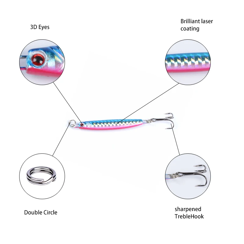В ассортименте имеются 5 расцветок из тостолистой стали приманки свинца рыбный