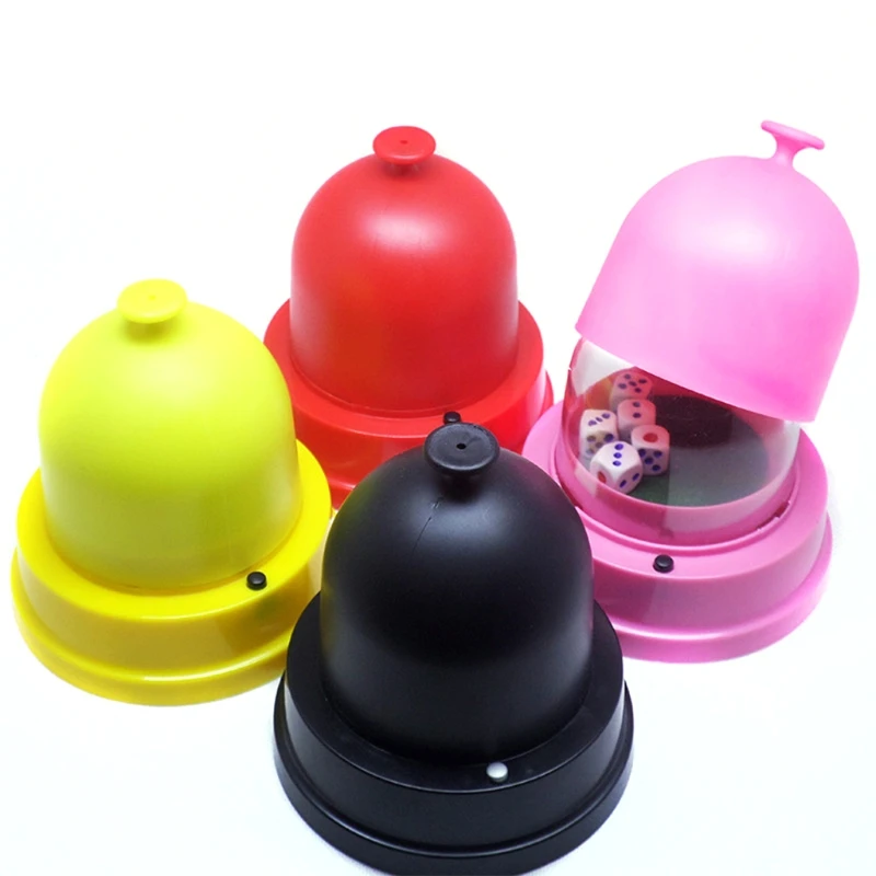 

4pcs Automatic Dice Roller Cup Domes Hand Shaking for Party Game Play KTV Bar C63C