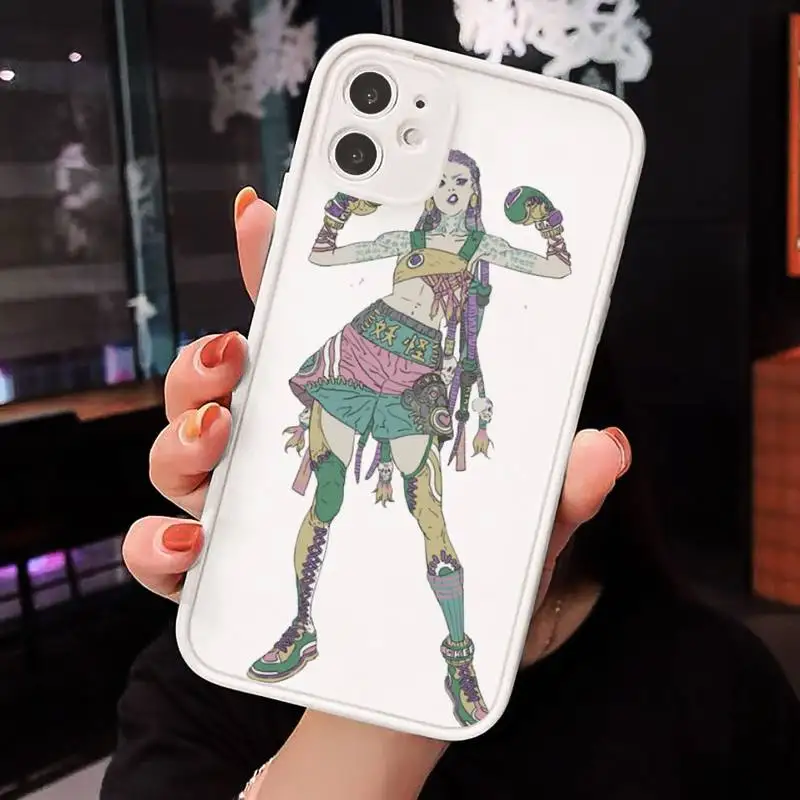 

The ghost punk Phone Case Matte Transparent for iPhone 7 8 11 12 s mini pro X XS XR MAX Plus mobile bags