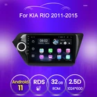 Автомобильный мультимедийный плеер, совместимый с KIA RIO 3 4, 2010-2016, GPS-навигация, стерео, Wi-Fi, Android 11, USB, Авторадио 2 din