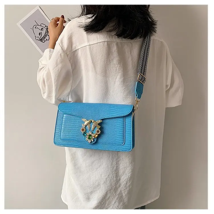 2020 летняя цветная Магнитная женская сумка через плечо с широким плетеным