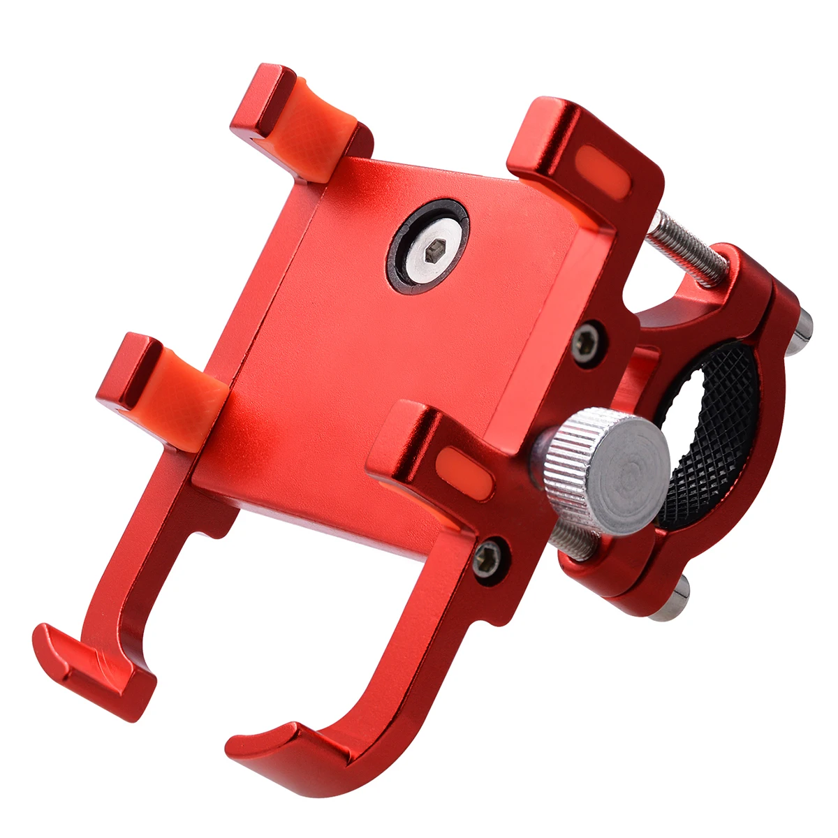 

Bicycle Handlebar Phone Mount Stand Universal Motorcycle Aluminum Alloy GPS Phone Holder Bracket - Red