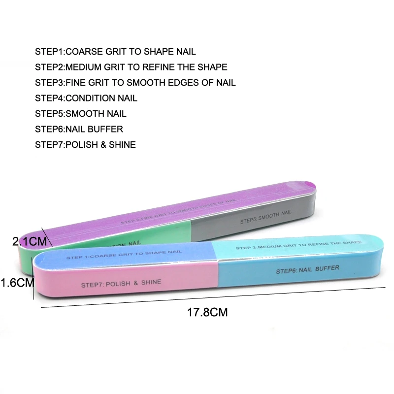 10 Pcs Nail Block Buffer Files 7 Side Multifunction Sponge Nails Care Tools Bloc Polissoir Ongle Gel Para Unha Kits | Красота и